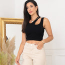 Cropped Canelado Basic Chic