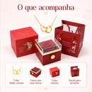 Colar Corações Interligados Personalizável + Caixa Presente