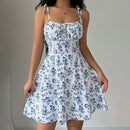 Vestido Summer Floral com Alça Fina